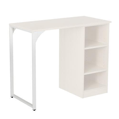 【2個セット】パソコンデスク 3段シェルフ付 オフィスデスク 簡易デスク学習机