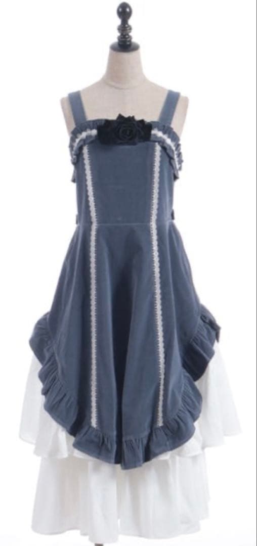 axes femme Chalmiere ウィンタージャンパースカート（ブルー）