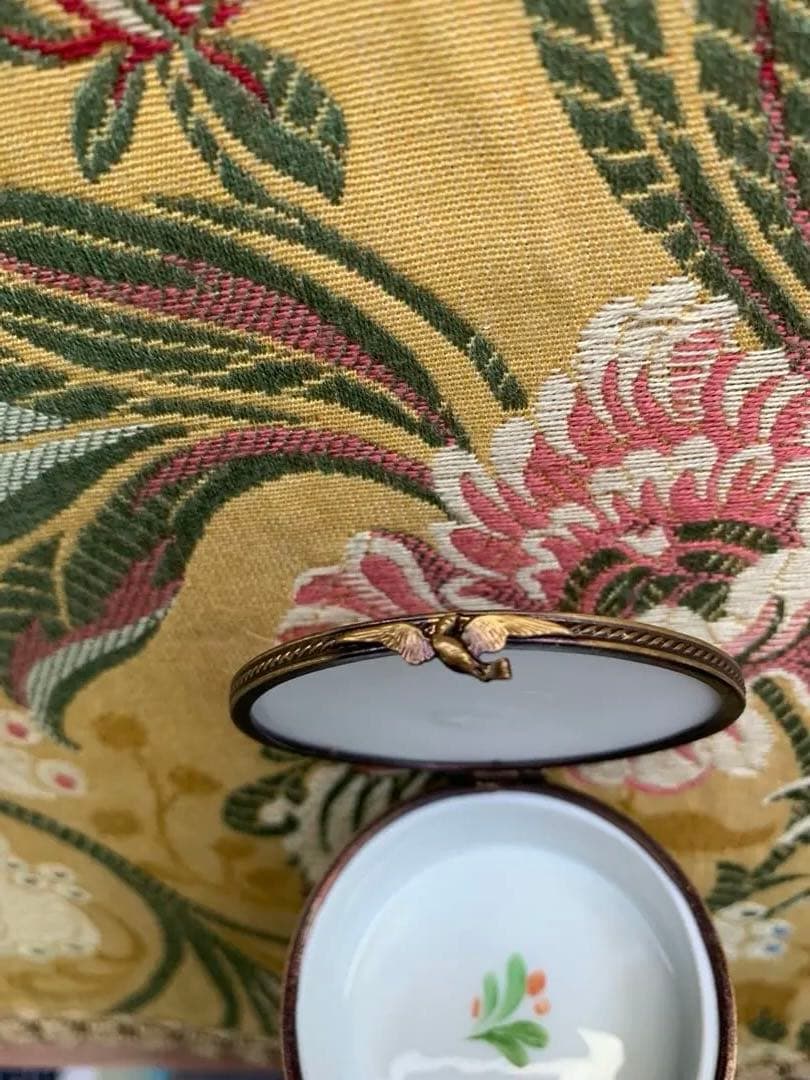 リモージュボックス　フランス製　ちょっとレアなトロピカル雰囲気が素敵な小物入れ！