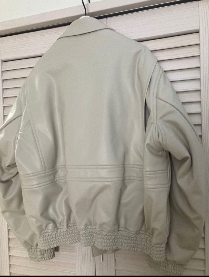 HYKE FAUX-LEATHER JACKET サイズ3