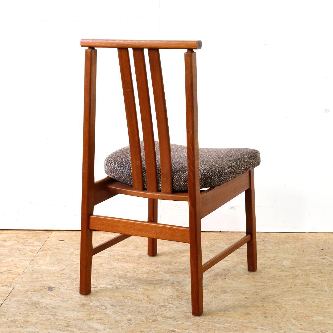 美品 ヴィンテージ チーク無垢材 ハイバックダイニングチェア 1脚分_