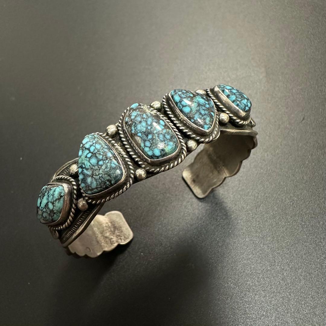 Navajo Gary Reeves 5連ターコイズ バングル