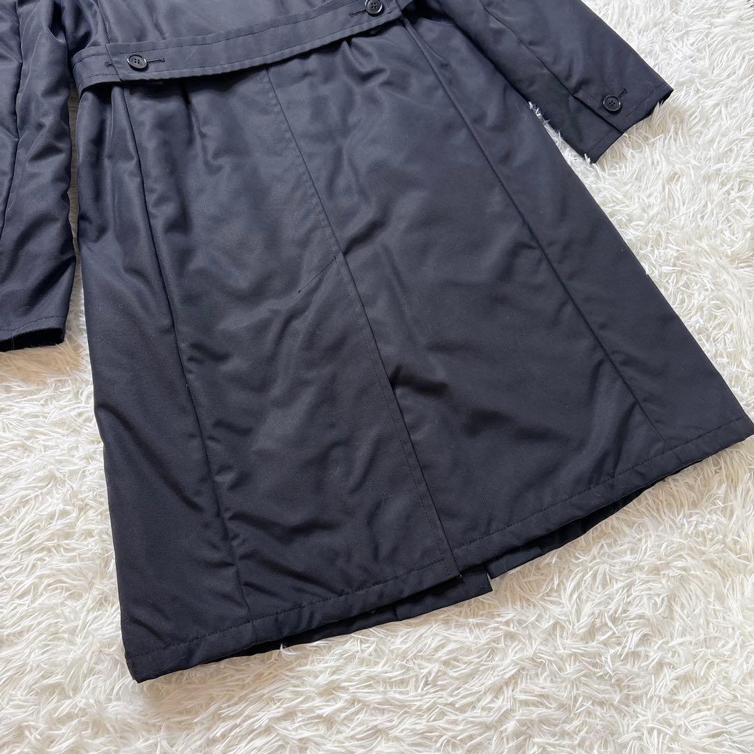 美品 Max Mara ベルテッド ロングコート キルティング L ブラック