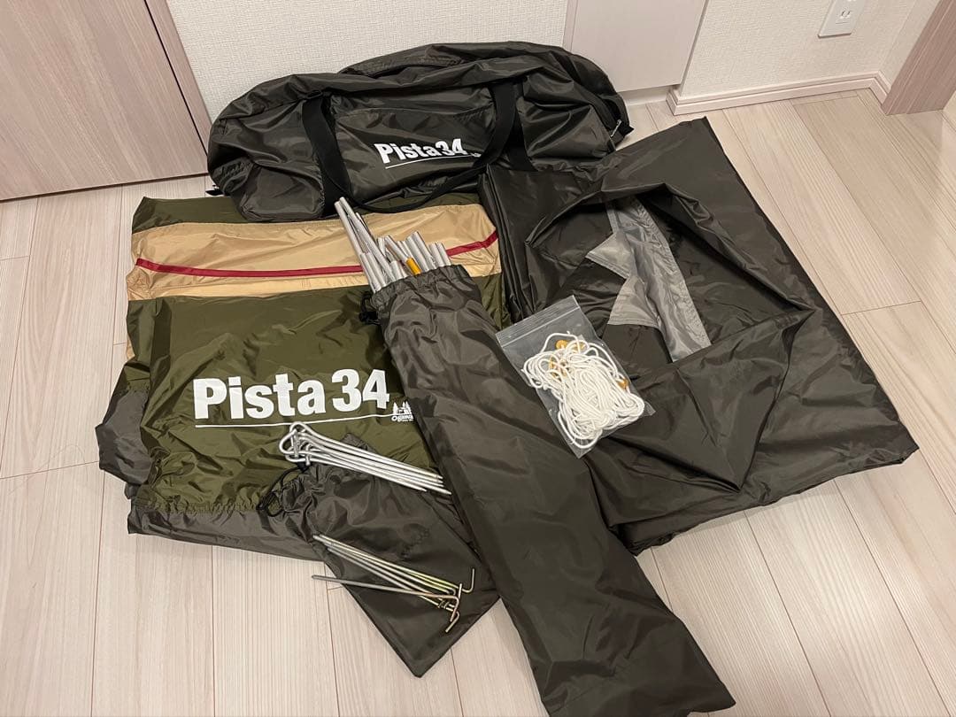 Pista34 テント 3~4人用（旧型カラー） グランドシート付