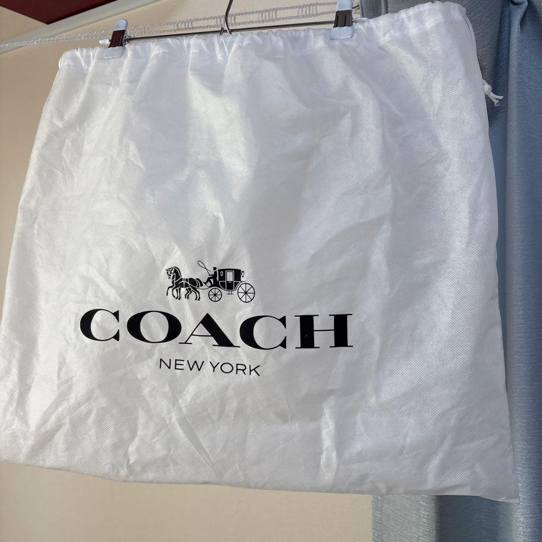 COACH 黒 巾着 レザー バックパック リュック ブラック CR100
