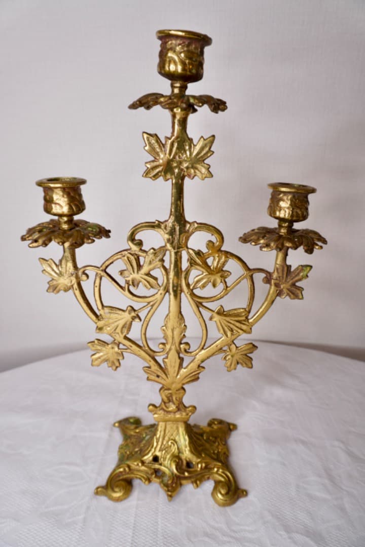 イタリア ヴィンテージ キャンドルスタンド 真鍮製