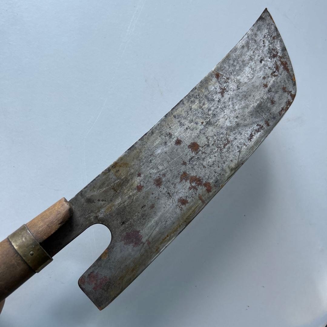 大包丁 刻印 不明　 麺切包丁 ？古民具