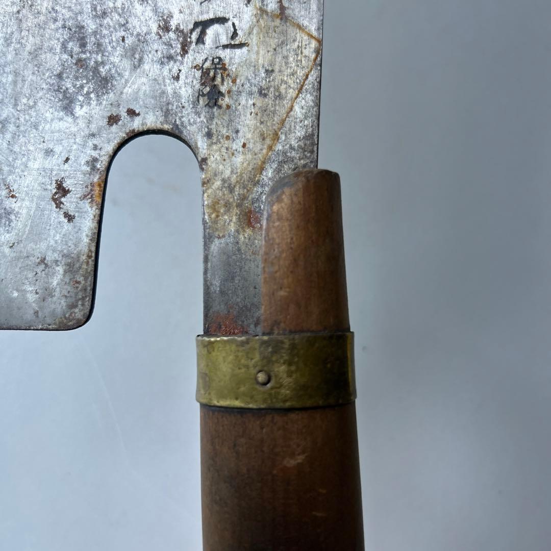 大包丁 刻印 不明　 麺切包丁 ？古民具