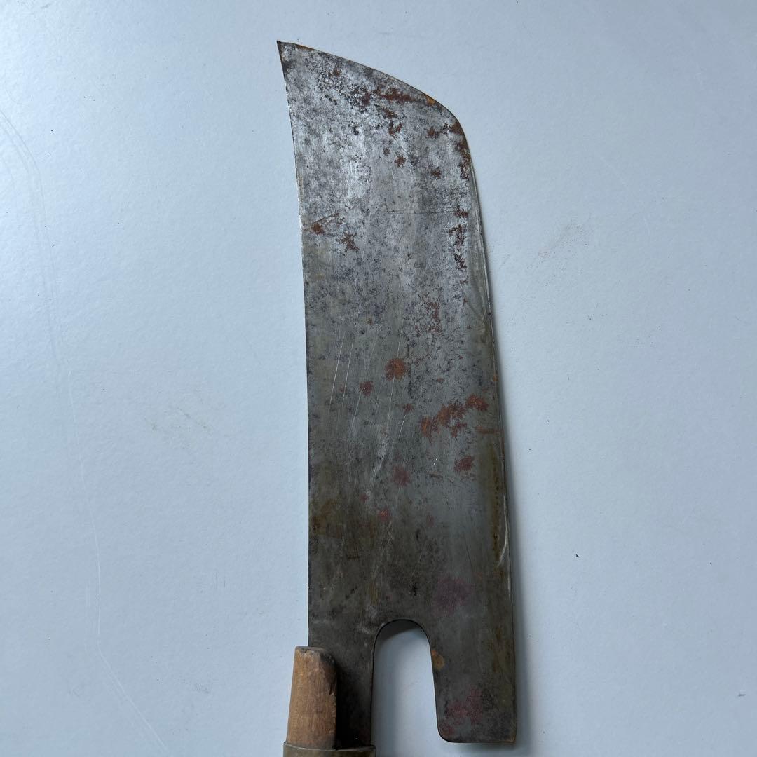 大包丁 刻印 不明　 麺切包丁 ？古民具