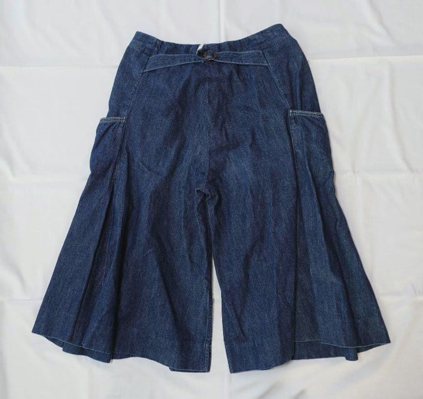 希少 KAPITAL デニムパンツ コットン リネン ガウチョパンツ 1