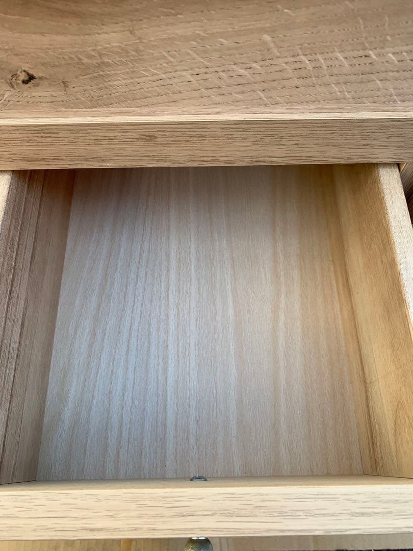 ナチュラルウッド ドレッサー・鏡台　伸縮　ローテーブル