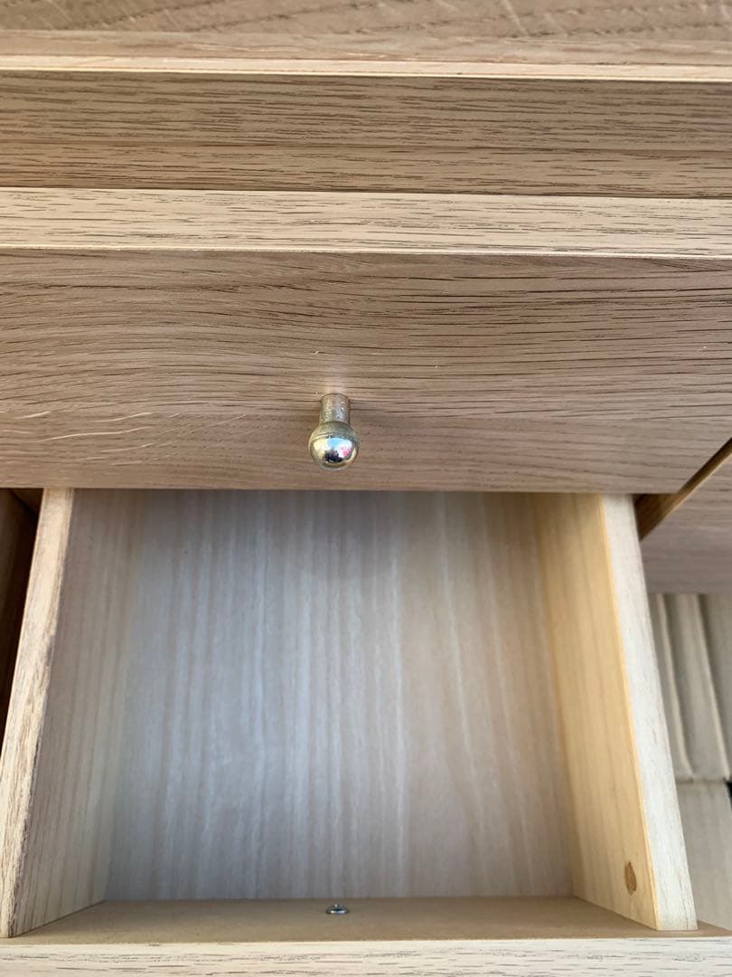 ナチュラルウッド ドレッサー・鏡台　伸縮　ローテーブル