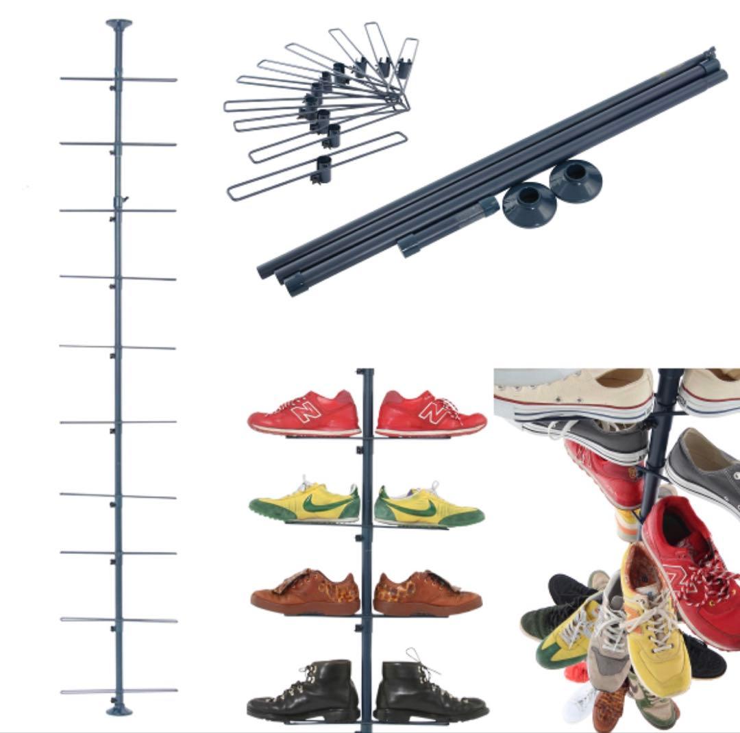 スニーカーディスプレイポール　突っ張りスニーカーラック　中古2セットまとめ売り！