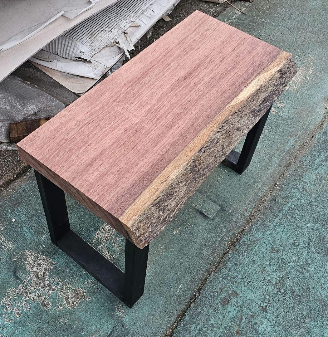 パープルハート　一枚板　カウンター　ベンチ　ウォールナット　モンキーポッド　栃