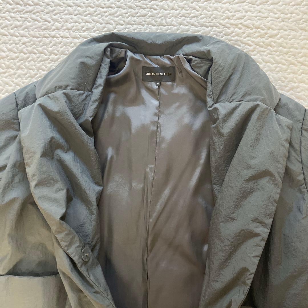 【美品】アーバンリサーチ ステッチレスダウンコート チェスターコート 38