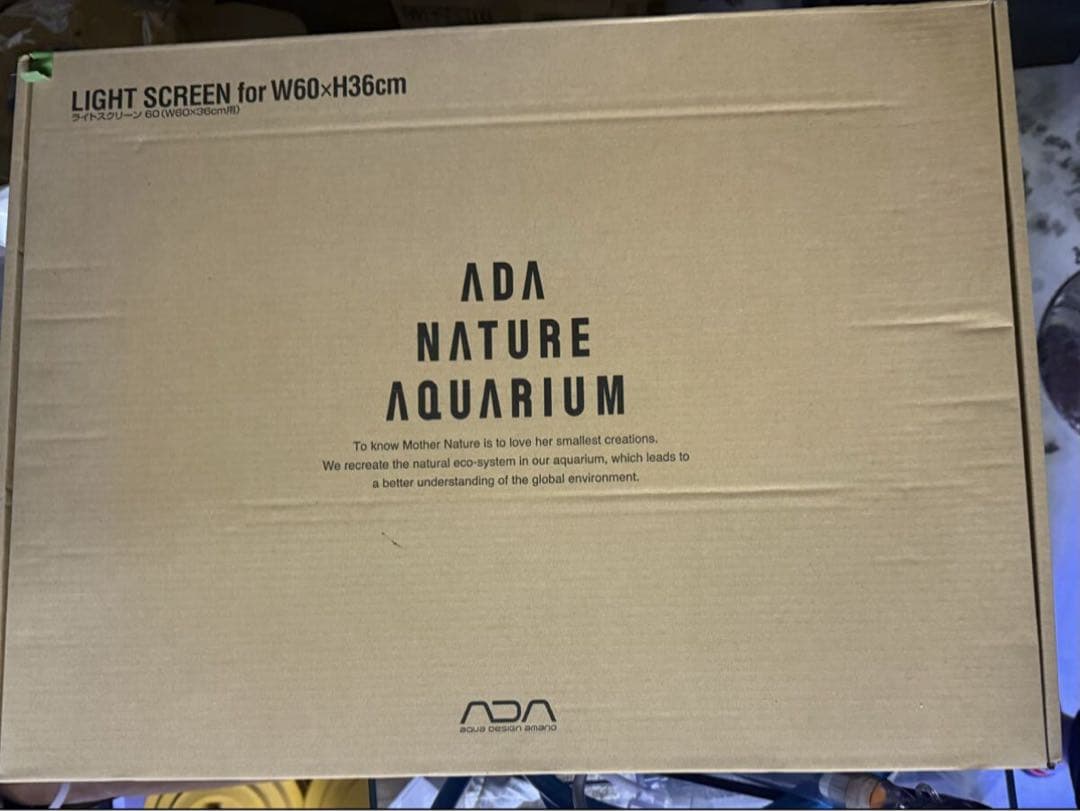 【引き取り限定】ADAガラス水槽 600×300×360H 純正バックスクリーン