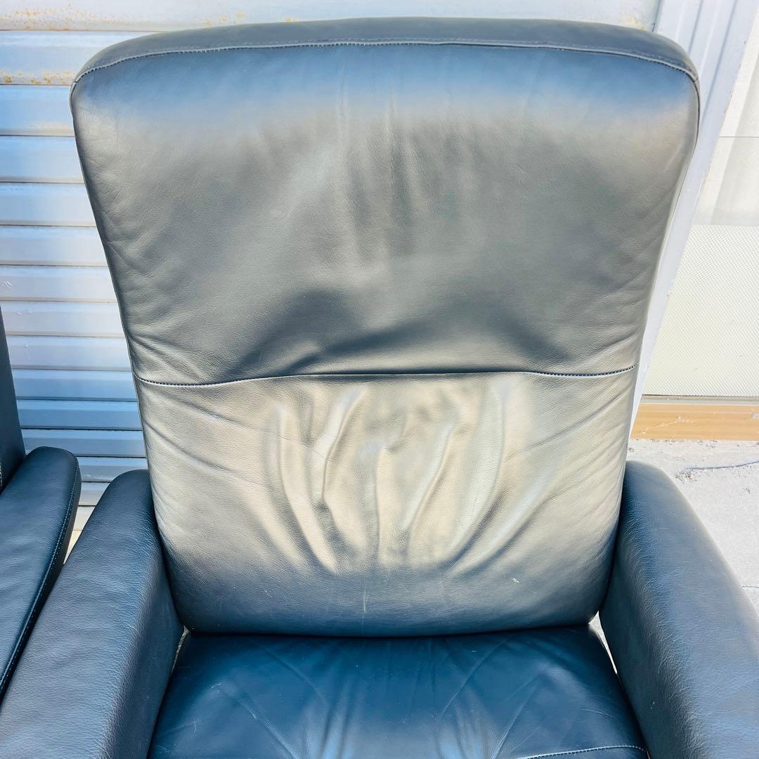 エコーネスEKORNESリクライニングチェアとオットマン　2点セット