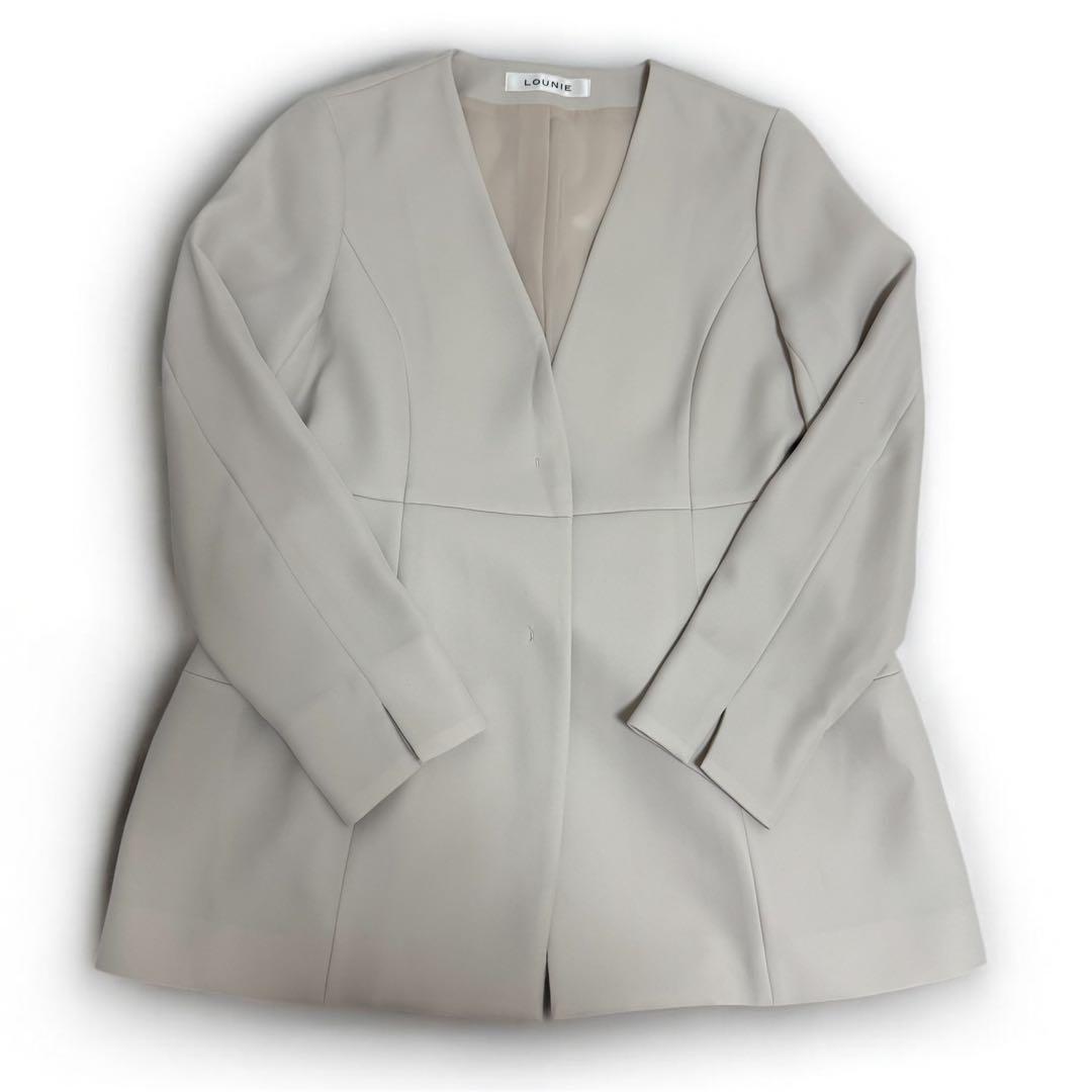 LOUNIE ルーニィ セットアップ ノーカラージャケット パンツ 36