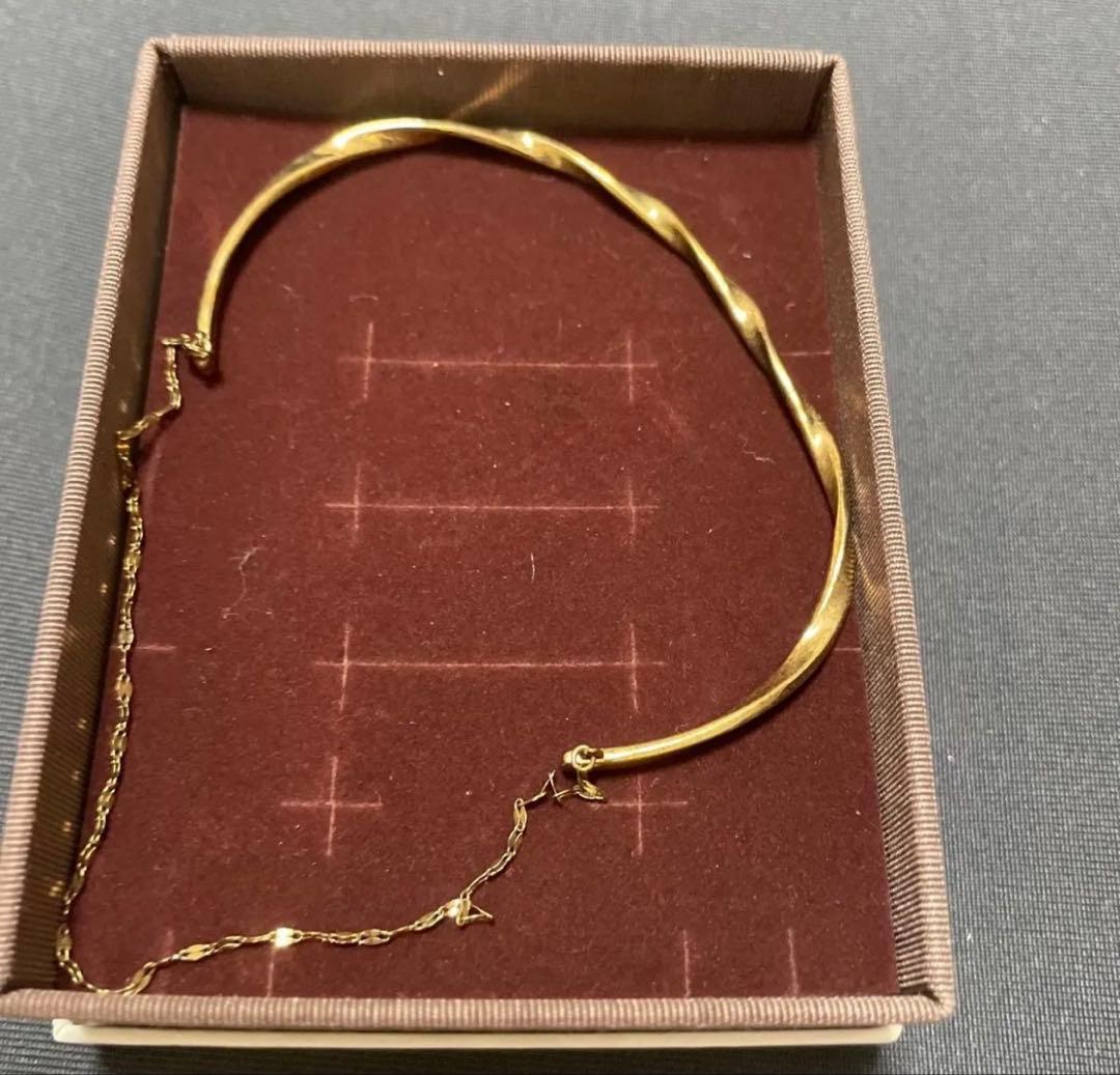 ete ブレスレット レイヤードバングル ペタルチェーン ゴールド