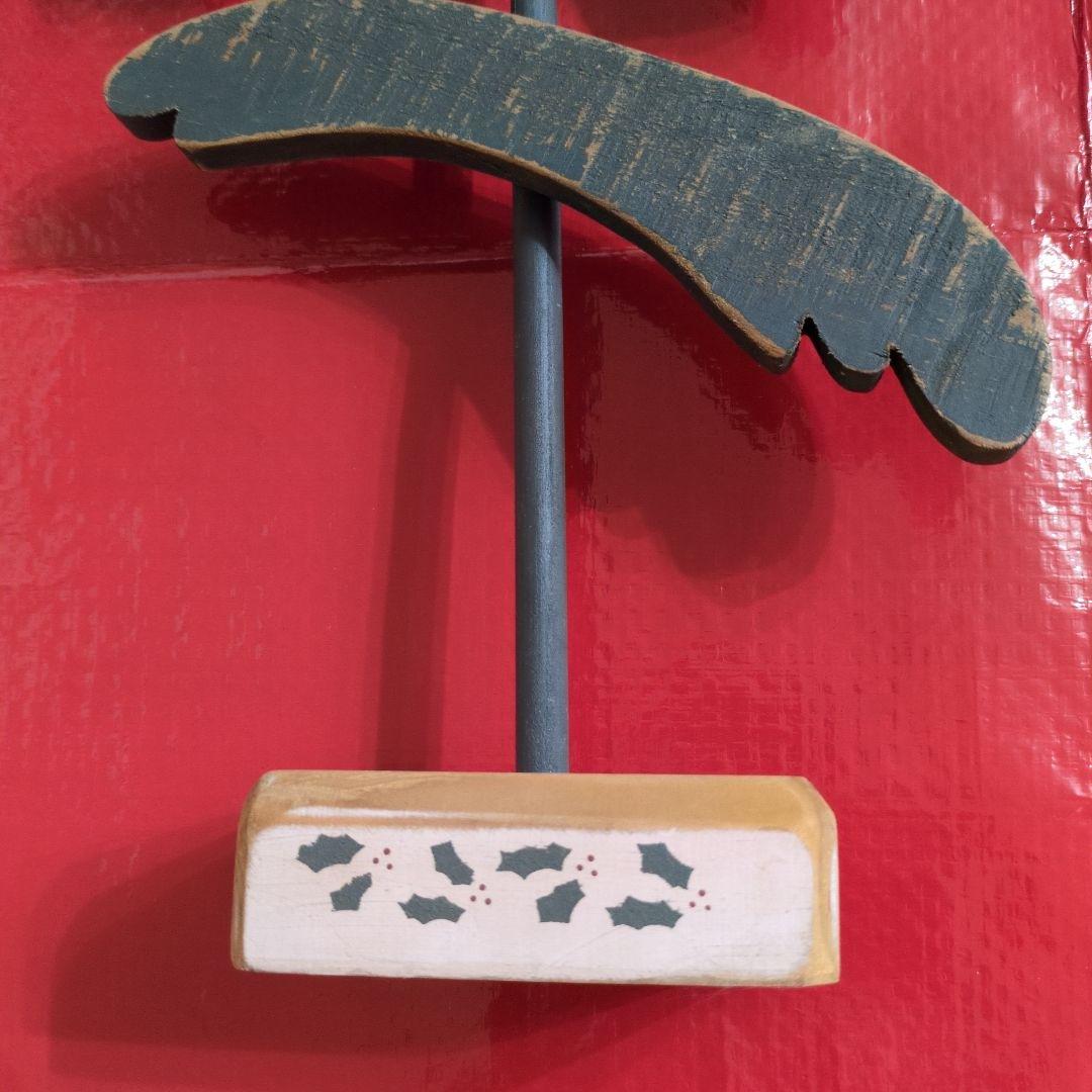 《アンファン》レア 木製クリスマスツリー＋別売り木製オーナメント4個