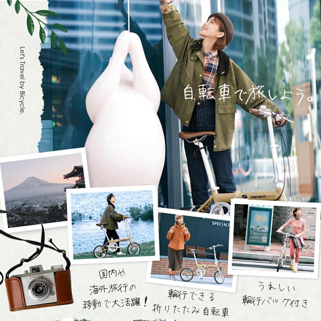 PROVROS(プロブロス) 折りたたみ自転車 14インチ 輪行バッグ付き