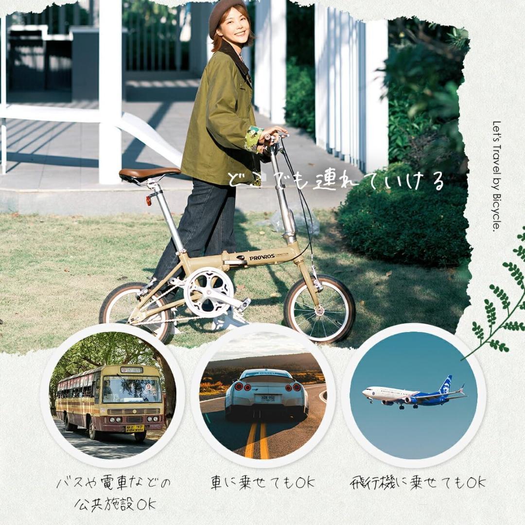 PROVROS(プロブロス) 折りたたみ自転車 14インチ 輪行バッグ付き