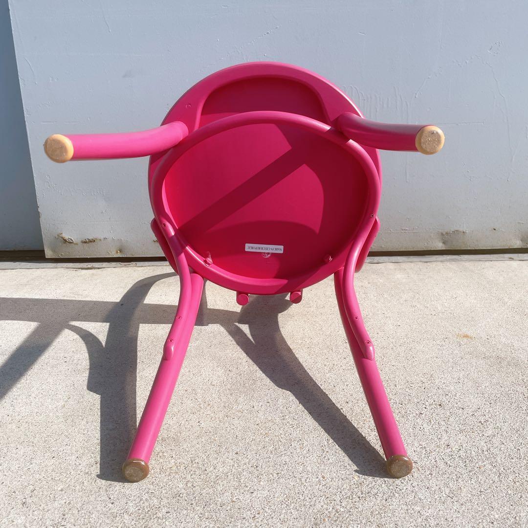 【使用少】TON トーネット チェコ製 ピンク ベントウッドチェア 曲げ木イス