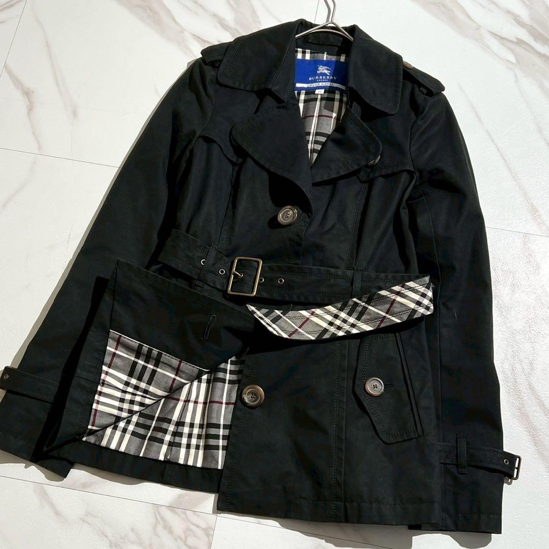 バーバリーブルーレーベル ショートトレンチコート ノバチェック