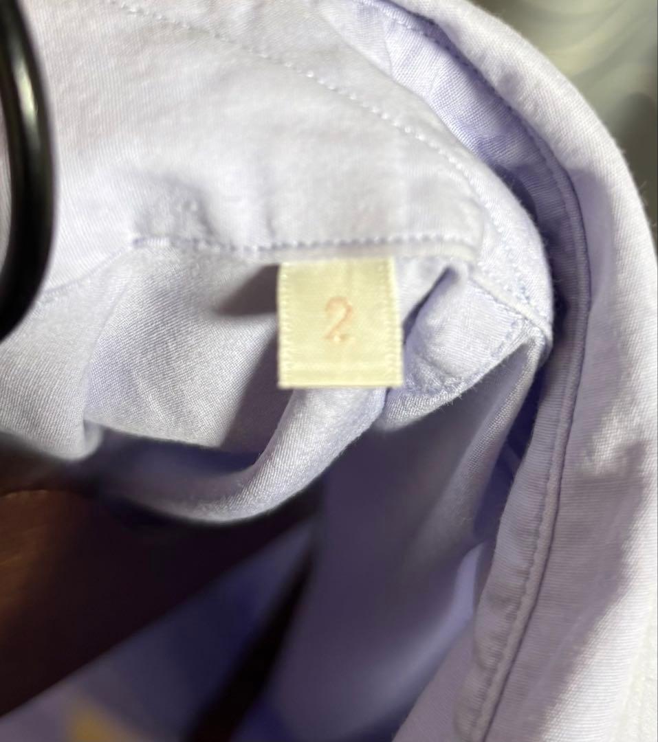 COMOLI コモリシャツX01-02001 サックス sax 2