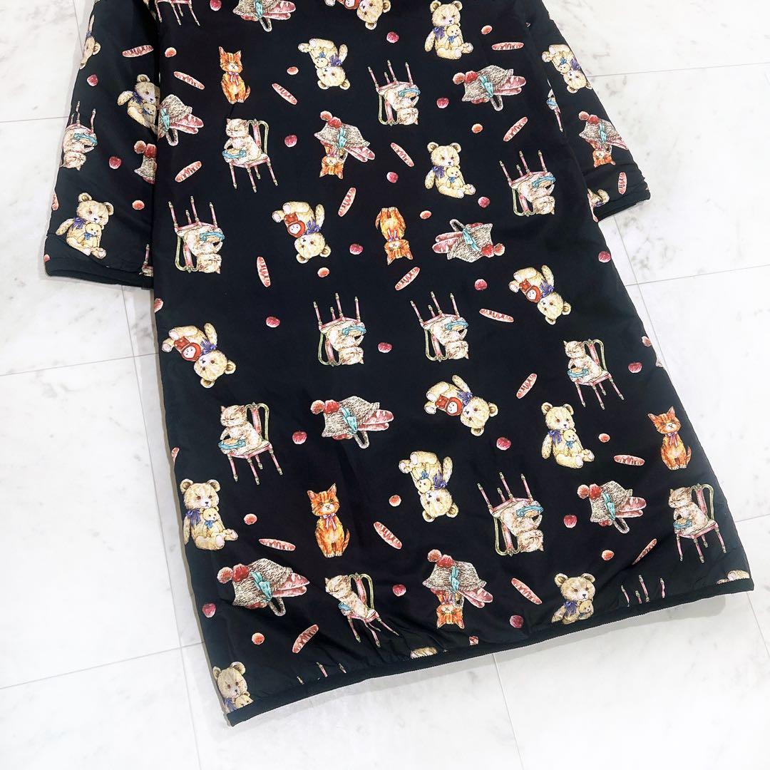 美品 yukiemon テキスタイルキルティングコート まぜまぜ リバーシブル