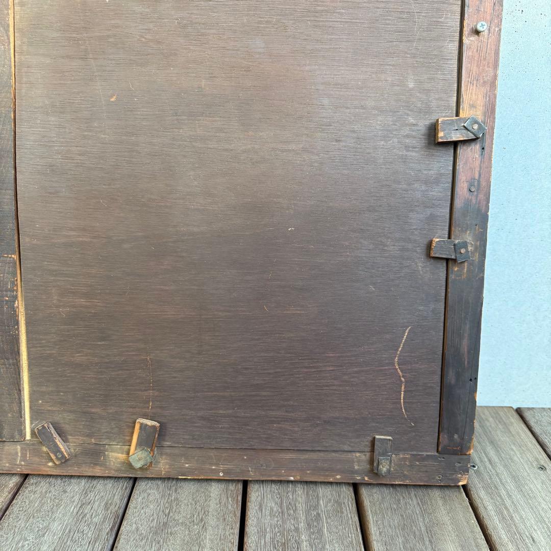 へいわ丸 平和丸 船の手描き絵画 木製フレーム