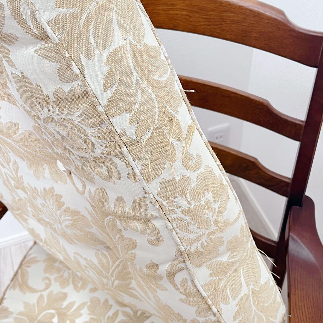 現行品 飛騨産業 穂高 アームチェア フィオレ メロウ ホワイト キツツキマーク