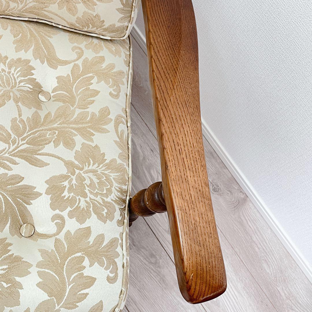 現行品 飛騨産業 穂高 アームチェア フィオレ メロウ ホワイト キツツキマーク