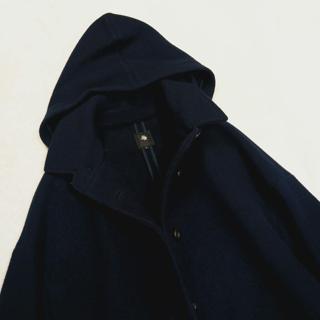 maison de soil メゾンドソイル ウールフードコート ネイビー