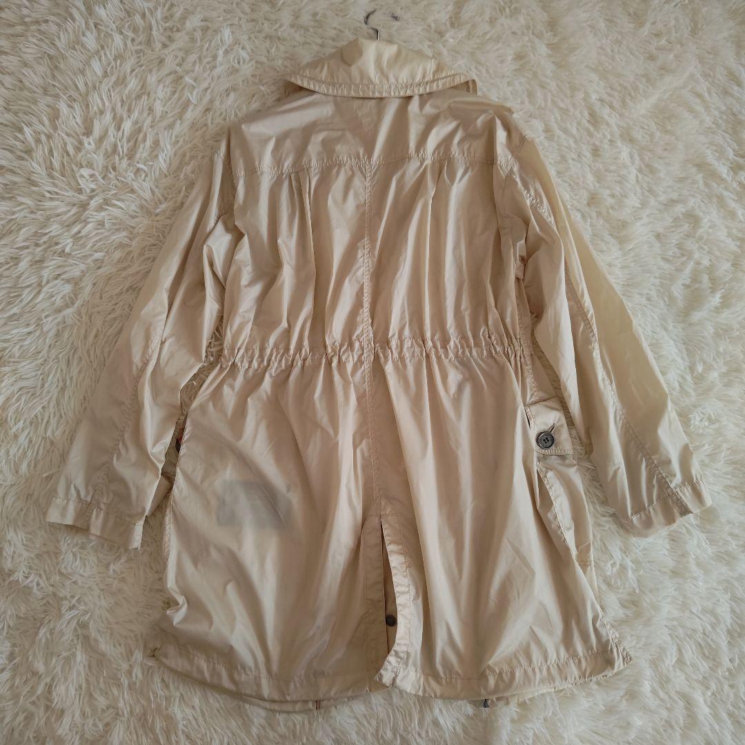 【メガチェック/はっ水】バーバリーロンドン　スプリングコート　ベージュ　ナイロン