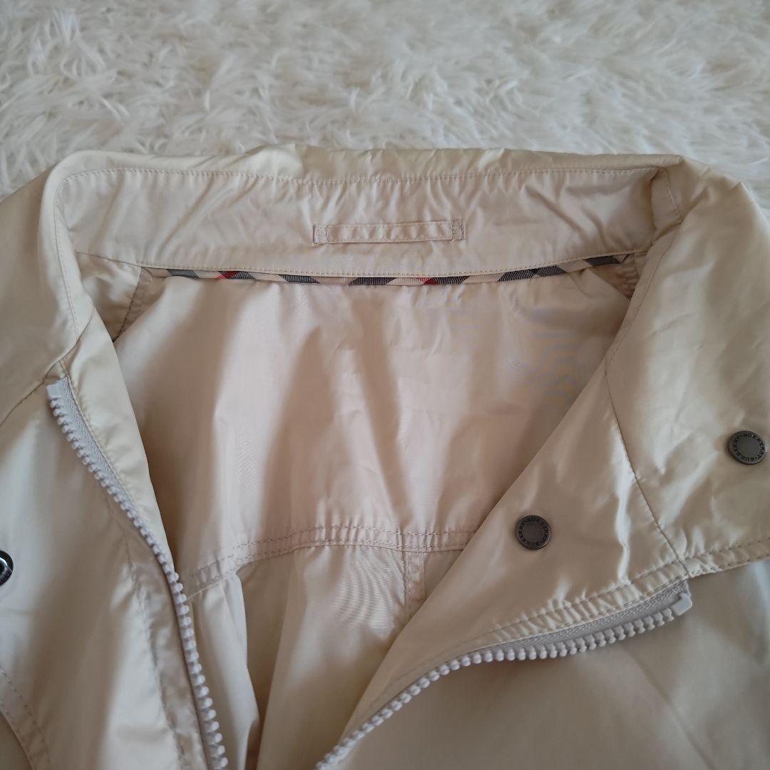 【メガチェック/はっ水】バーバリーロンドン　スプリングコート　ベージュ　ナイロン