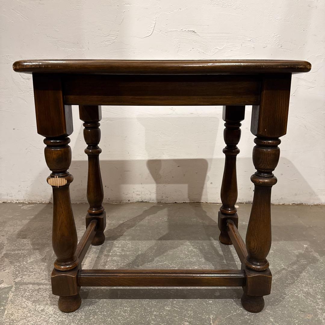 ※キズあり　ヴィンテージ　木製サイドテーブル　中