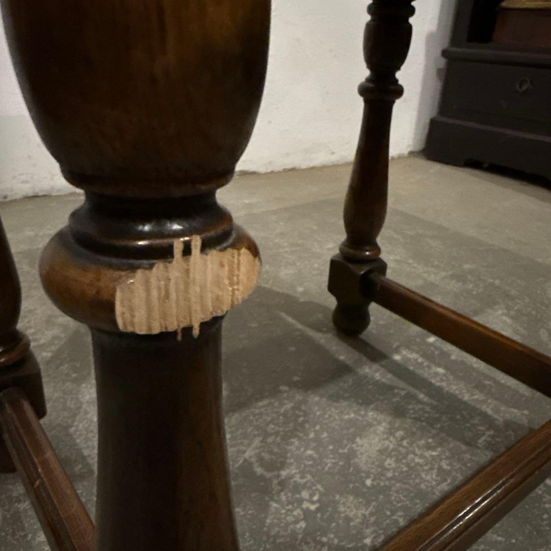 ※キズあり　ヴィンテージ　木製サイドテーブル　中