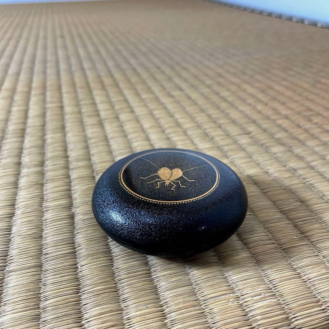 #XG442 本漆・金蒔絵・鈴虫・香合・香道・茶道具・骨董