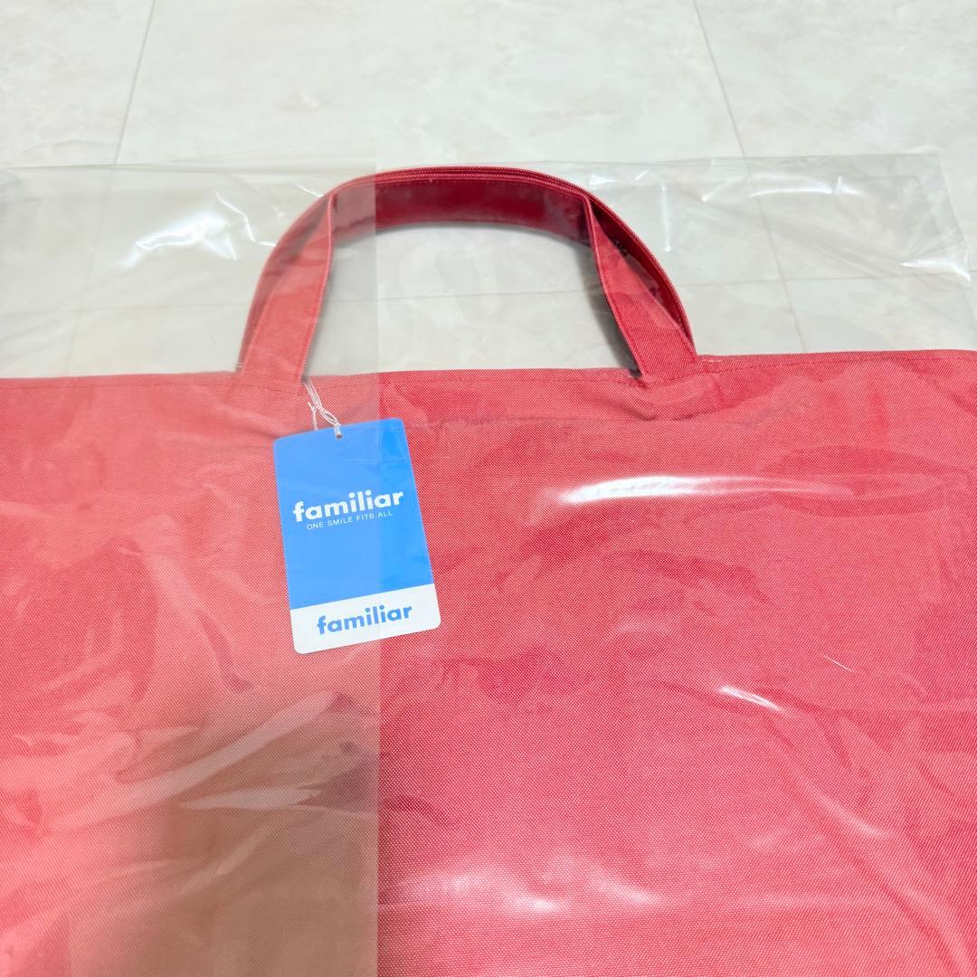 ファミリア デニムバッグ レッド 手刺繍 気になるあの子 手さげカバン