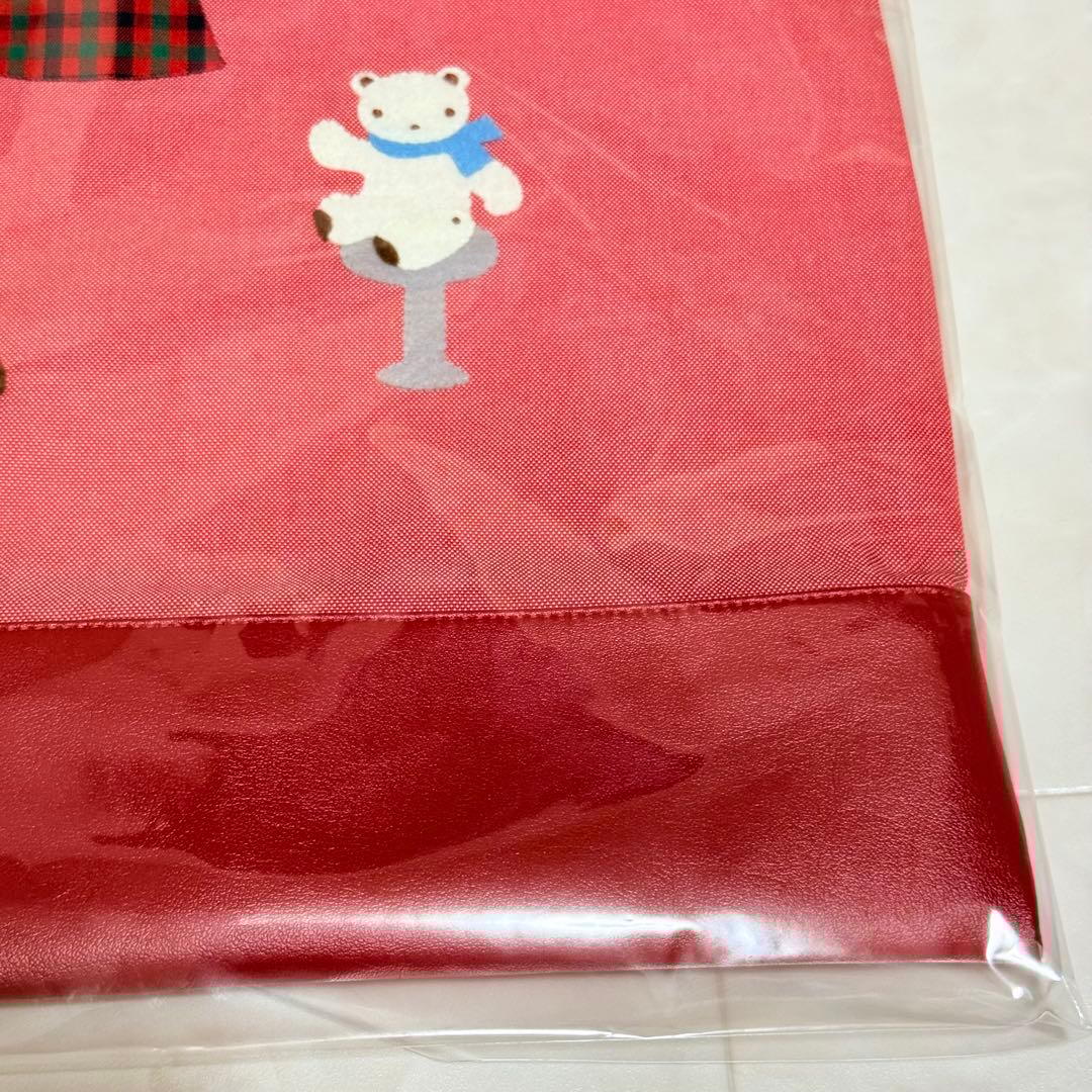 ファミリア デニムバッグ レッド 手刺繍 気になるあの子 手さげカバン