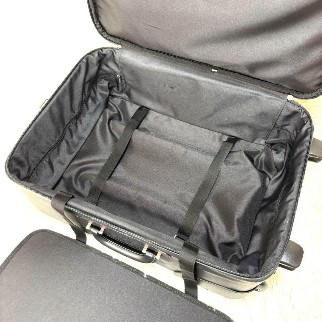 【希少・美品】 ロエベ オールレザー　アナグラム キャリーケース 黒