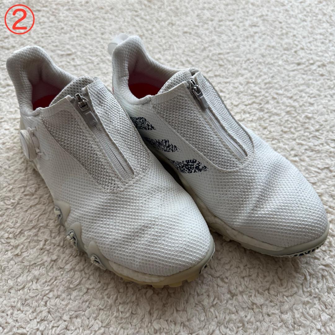 【中古】24cm 3足 ウィメンズ ゴルフシューズ アディダス コードカオス22