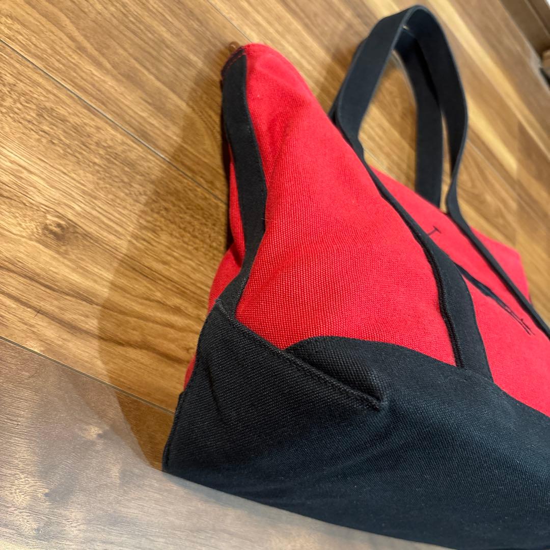 【美品】POLO ラルフローレン 帆布キャンパス×レザー トートバッグ 刺繍ロゴ