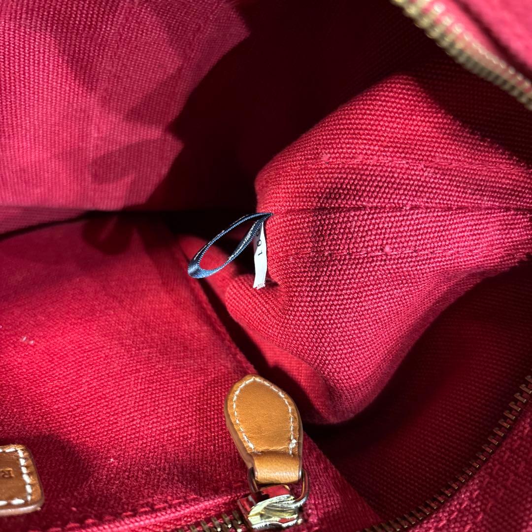 【美品】POLO ラルフローレン 帆布キャンパス×レザー トートバッグ 刺繍ロゴ