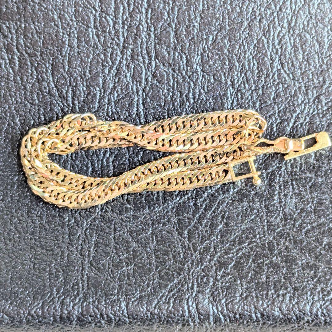 18金 ゴールド キヘイ8面トリプルブレスレット 18cm 4.9g 750