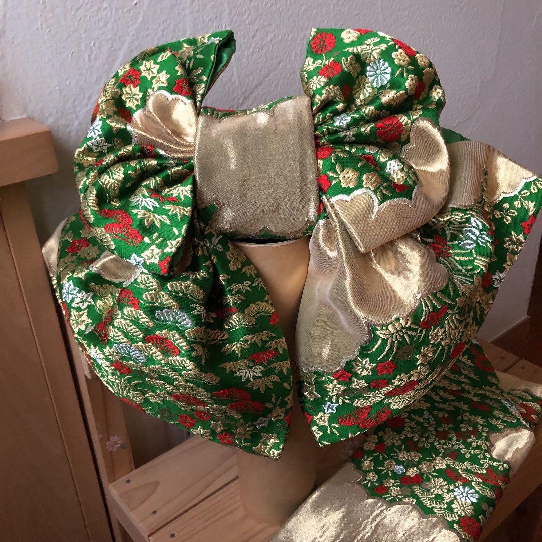 正絹袋帯から七五三、十三詣り付け帯です。大人の方も大丈夫です❣️