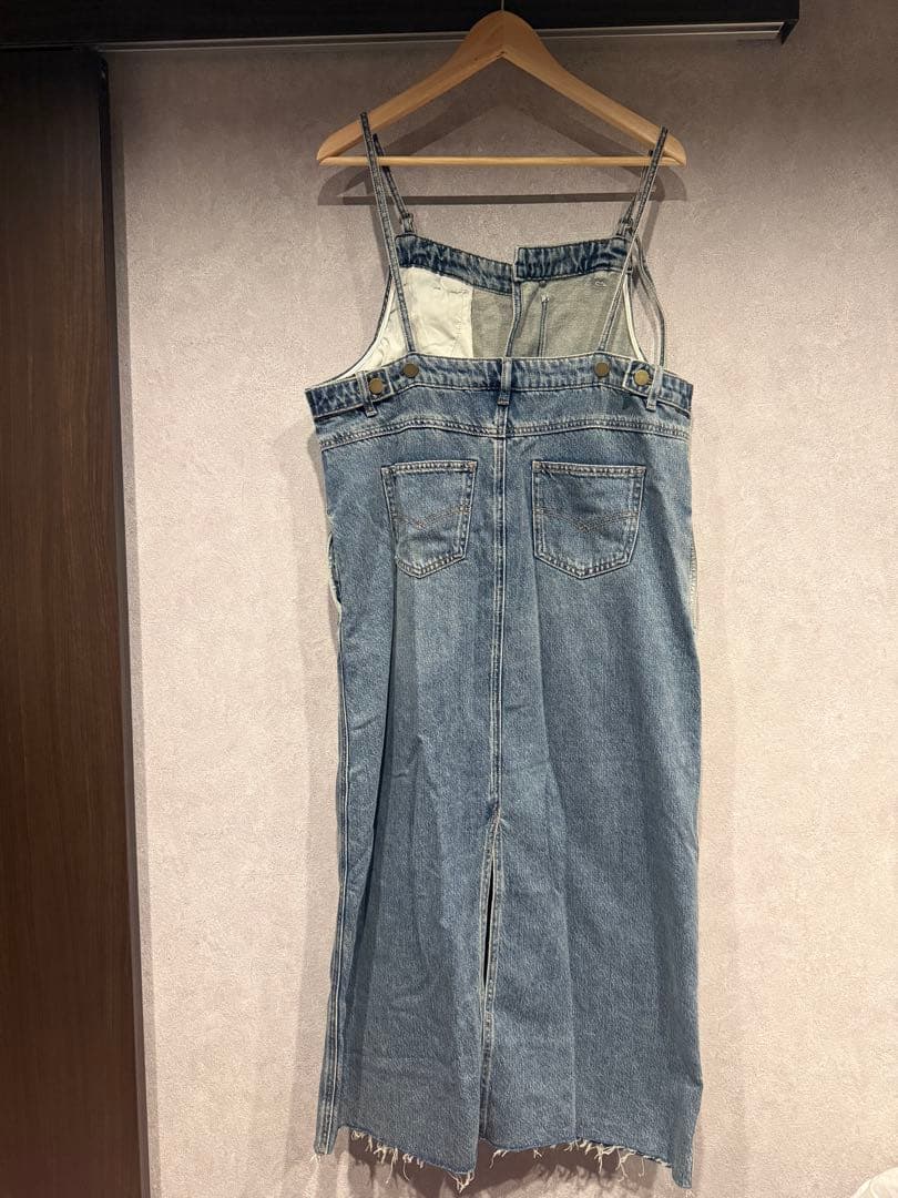 タイムセール　最終価格　金額戻ります　大人気ポリーヌ・ブローデニムジャンスカ