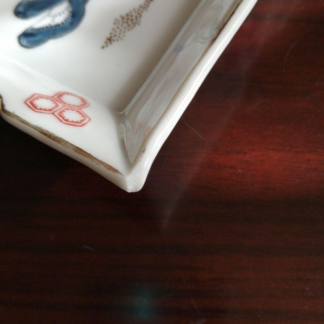 伊万里　色絵長角皿　10枚　15cm　明治～大正期