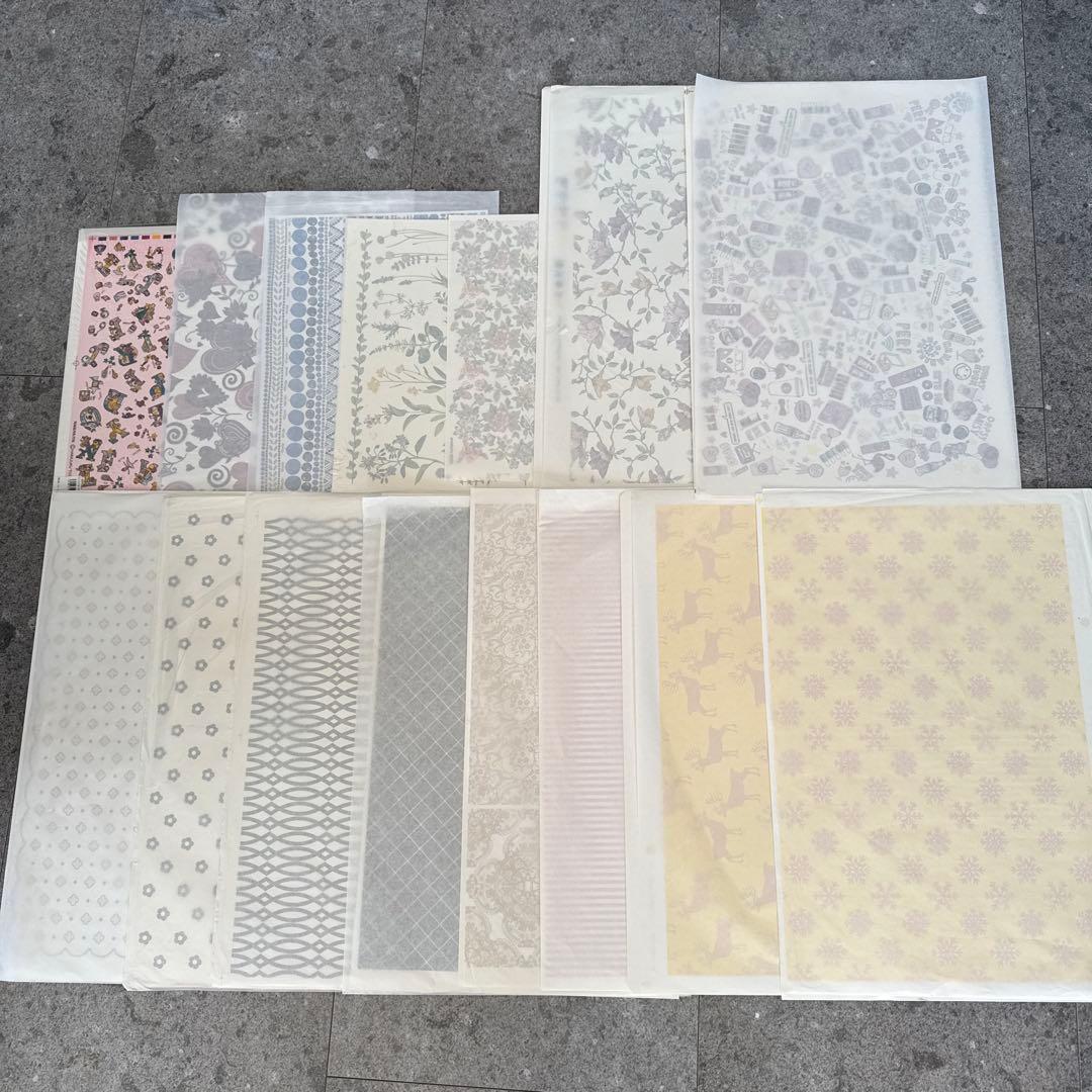 ポーセラーツ転写紙15枚　ヴォーグ社他